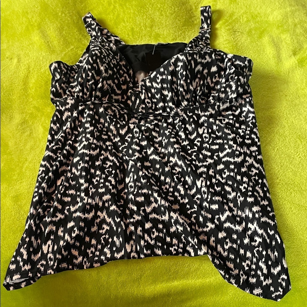 Black and White Patterned - Womens Takini